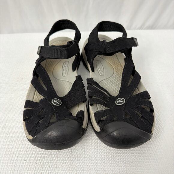 Keen Rose Sandals Womens Size 7 Black Closed Toe Adjustable Strap - Picture 2 of 9